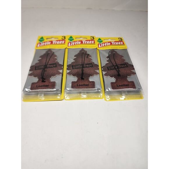 Little Trees Leather Hanging Air Freshener 3 Pack 9 Total - Picture 1 of 1
